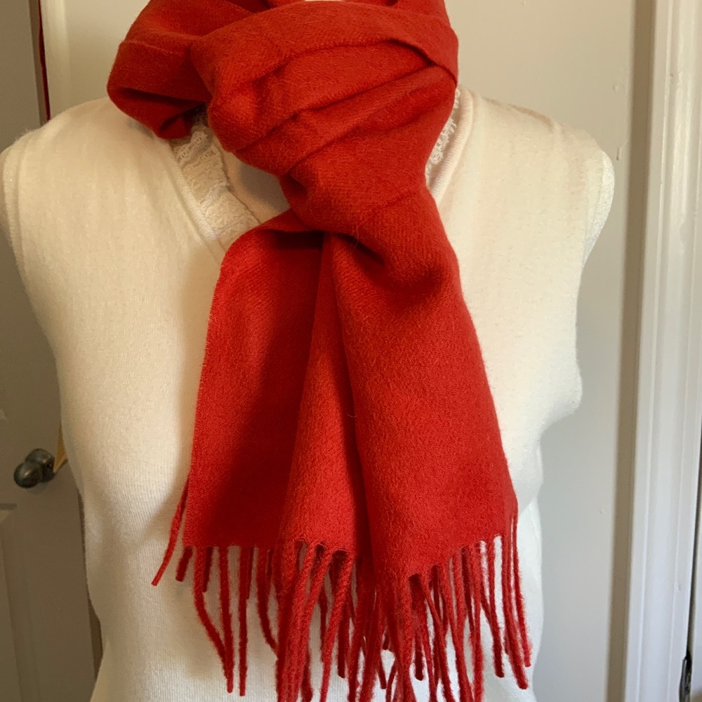 100% Baby Alpaca Scarf From Peru By Simply Natural Designs, , Reddish Orange